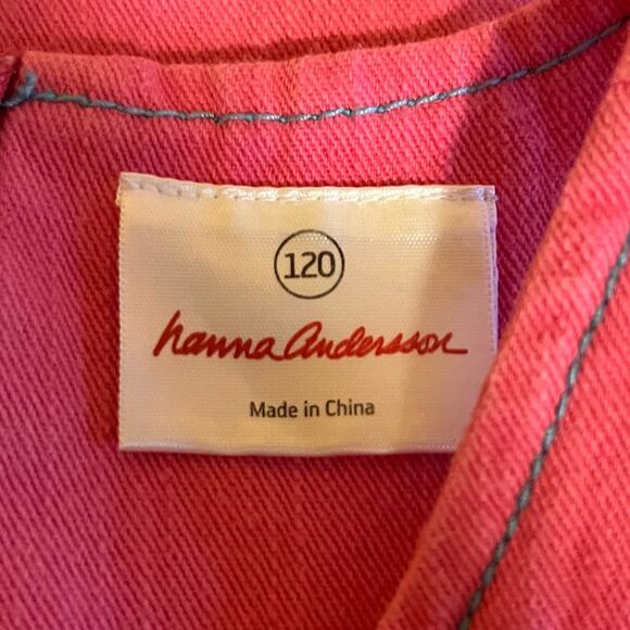 Hanna Andersson Girls Dress 120 6 7 Pink 100% Cotton Sleeveless Tank Flower Mod - Picture 4 of 7